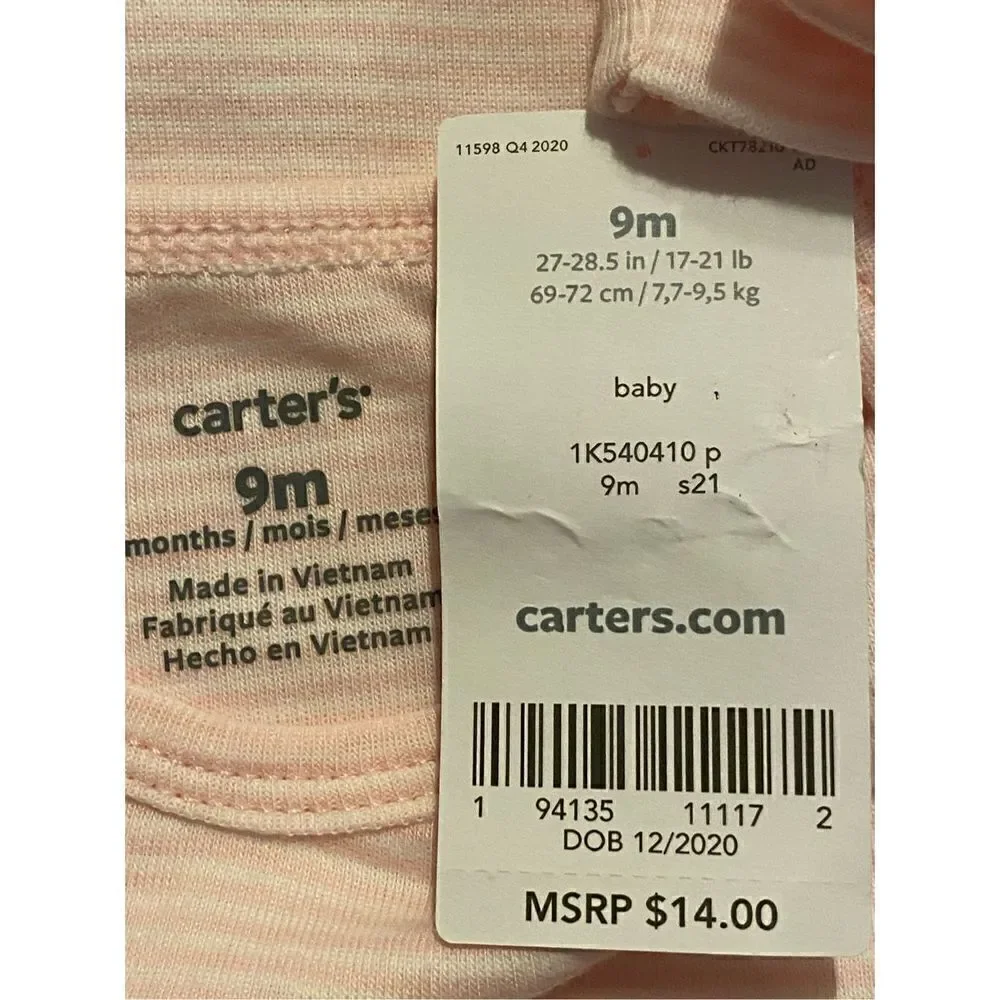 CARTER’S BABY 9M Easter Chick Bodysuit -“ LOVE MY PEEPS”